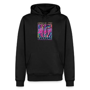Das ist mein 70er Jahre Kostüm - Männer Premium Bio Hoodie - Schwarz - Vorne - Nico (187cm)