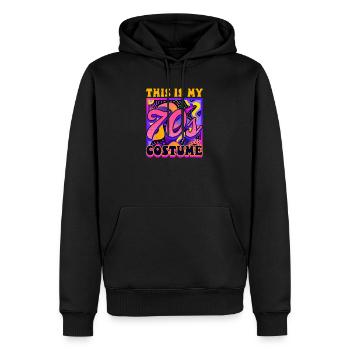 Das ist mein 70er Jahre Kostüm - Männer Premium Bio Hoodie - Schwarz - Vorne - Nico (187cm)