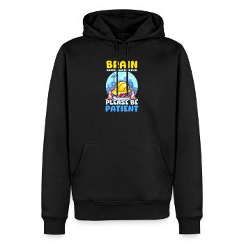 Depressionsbewusstseinsgehirn im Aufbau - Männer Premium Bio Hoodie - Schwarz - Vorne - Nico (187cm)