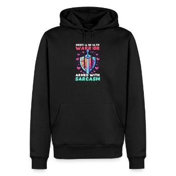 Depressionsbewusstsein Krieger für psychische Gesundheit - Männer Premium Bio Hoodie - Schwarz - Vorne - Nico (187cm)