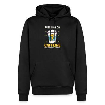 La prise de conscience de la dépression fonctionne grâce à la volonté de la caféine - Sweat à capuche Premium bio Homme - noir - Devant - Nico (187cm)