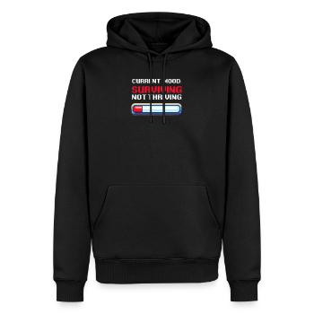 Depressionsbewusstsein Überleben, nicht Gedeihen - Männer Premium Bio Hoodie - Schwarz - Vorne - Nico (187cm)