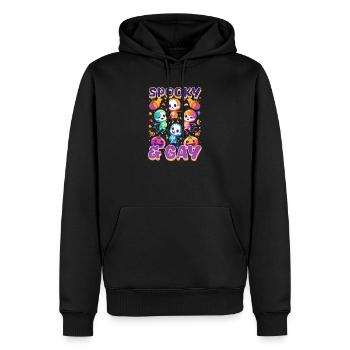 Schwul Halloween Gruselig Und Schwul - Männer Premium Bio Hoodie - Schwarz - Vorne - Nico (187cm)