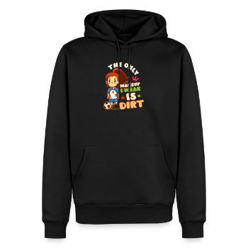 Soccer Player Only Makup Dirt - Men’s Premium Organic Hoodie - black - Front - Nico (187cm)