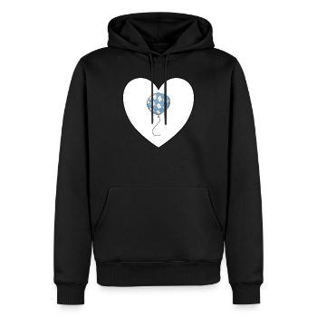 Bayrisch Trachten Luftballons Blau Weiss Bayern - Männer Premium Bio Hoodie - Schwarz - Vorne - Nico (187cm)