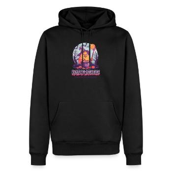Halloween Huhn Ruhendes Hexengesicht - Männer Premium Bio Hoodie - Schwarz - Vorne - Nico (187cm)