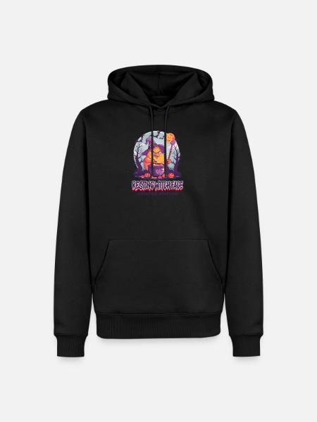 Halloween Chicken Resting Witch Face - Men’s Premium Organic Hoodie - black