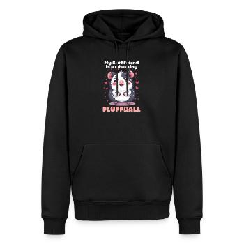 Meerschweinchen Mein Bester Freund Ist Ein Keuchender Flauschball - Männer Premium Bio Hoodie - Schwarz - Vorne - Nico (187cm)