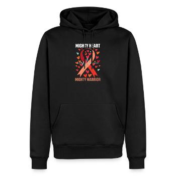 Conscience CHD Cœur puissant, Guerrier puissant - Sweat à capuche Premium bio Homme - noir - Devant - Nico (187cm)