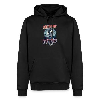 Halloween Runner im Runner Stil - Männer Premium Bio Hoodie - Schwarz - Vorne - Nico (187cm)