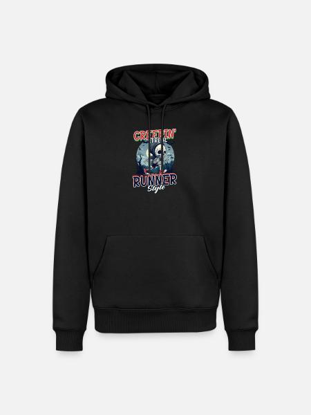 Halloween Runner Runner Style - Men’s Premium Organic Hoodie - black