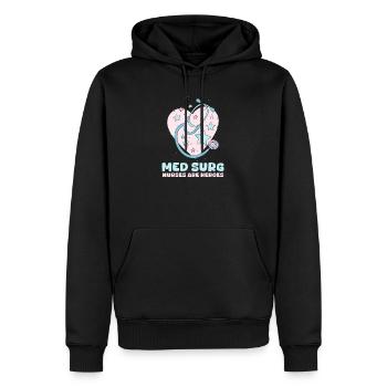 Krankenschwester Med Surg Krankenschwestern sind Helden - Männer Premium Bio Hoodie - Schwarz - Vorne - Nico (187cm)