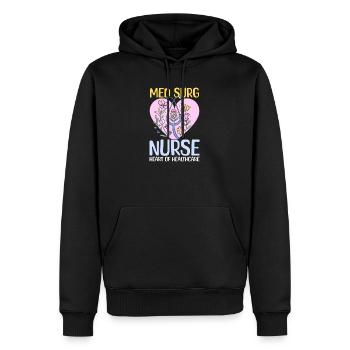Med Surg Krankenschwester Med Surg Krankenschwester - Herz Von Healthcar - Männer Premium Bio Hoodie - Schwarz - Vorne - Nico (187cm)