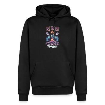 Camp-Chef König der Camp-Küche - Männer Premium Bio Hoodie - Schwarz - Vorne - Nico (187cm)