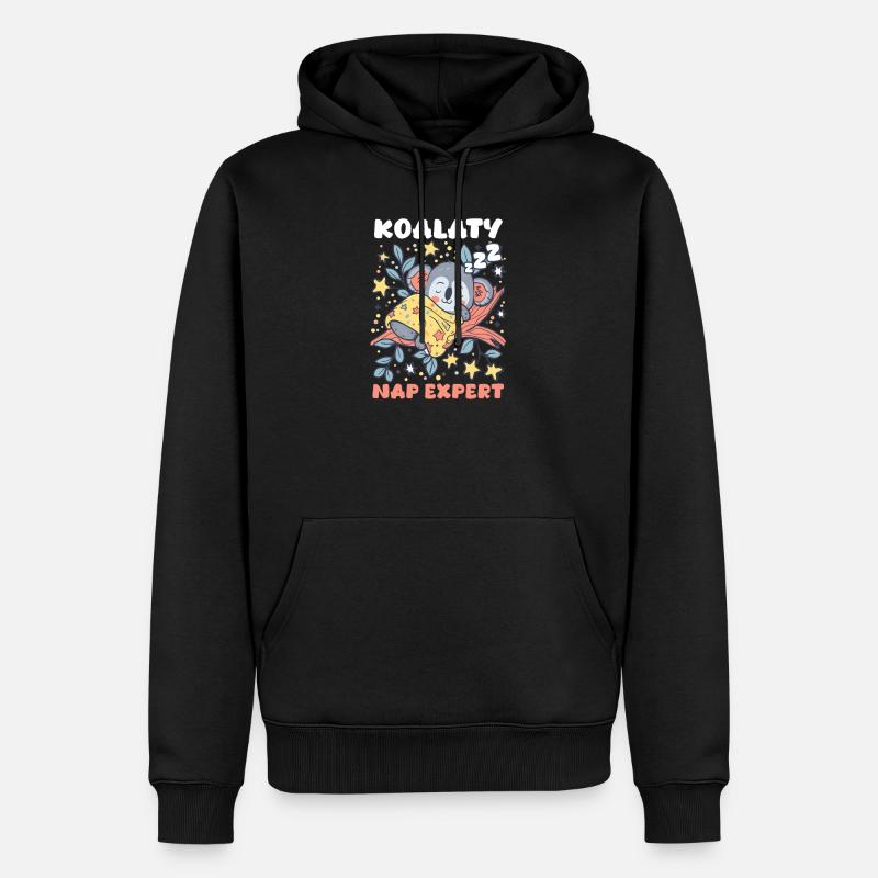 Koala Koalaty Expert en sieste - Sweat à capuche Premium bio Homme - noir