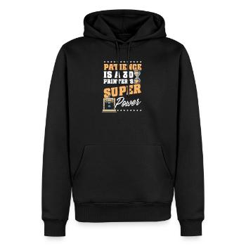 Accessoires pour imprimante 3D Patience La puissance de l’imprimante 3D - Sweat à capuche Premium bio Homme - noir - Devant - Nico (187cm)