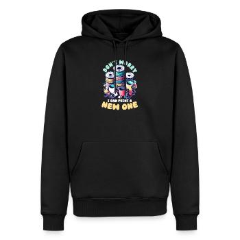 3D-Druckerzubehör Ich kann einen neuen drucken - Männer Premium Bio Hoodie - Schwarz - Vorne - Nico (187cm)