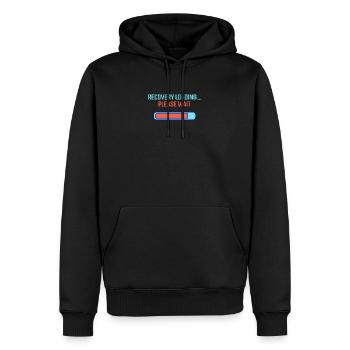 Genesung nach Rückenchirurgie Loading... Bitte warten - Männer Premium Bio Hoodie - Schwarz - Vorne - Nico (187cm)