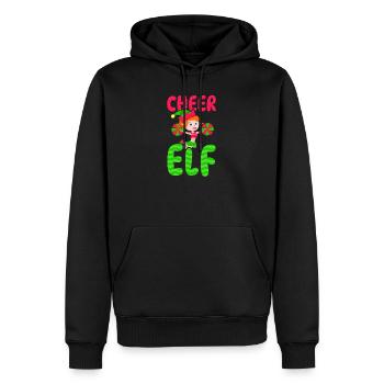 Weihnachten Cheerleader Cheer Elf - Männer Premium Bio Hoodie - Schwarz - Vorne - Nico (187cm)
