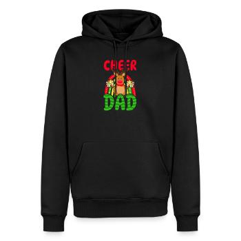 Christmas Cheerleader Reindeer Cheer Dad - Men’s Premium Organic Hoodie - black - Front - Nico (187cm)