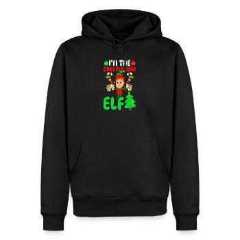 Pom-pom girl de Noël Pom-pom girl Elfe - Sweat à capuche Premium bio Homme - noir - Devant - Nico (187cm)