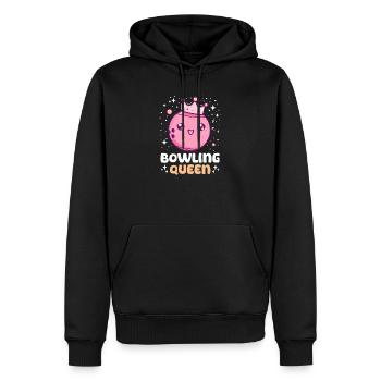 Bowling Bowling Königin - Männer Premium Bio Hoodie - Schwarz - Vorne - Nico (187cm)