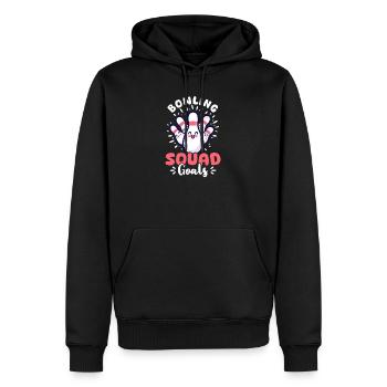 Bowling Bowling Squad Ziele - Männer Premium Bio Hoodie - Schwarz - Vorne - Nico (187cm)