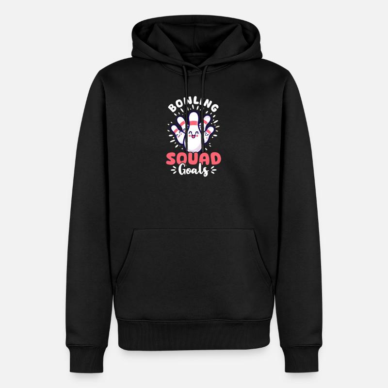 Bowling Bowling Squad Ziele - Männer Premium Bio Hoodie - Schwarz