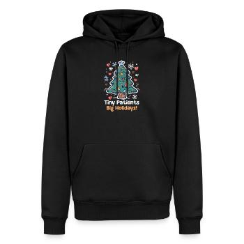 Weihnachten auf der Neugeborenen-Intensivstation Kleine Patienten, große Feiertage! - Männer Premium Bio Hoodie - Schwarz - Vorne - Nico (187cm)
