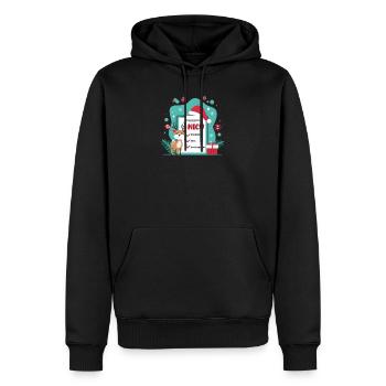 USIN Noël USIN : vilain, gentil, inarrêtable - Sweat à capuche Premium bio Homme - noir - Devant - Nico (187cm)