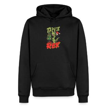 Dinosaurier Weihnachtsbaum Rex - Männer Premium Bio Hoodie - Schwarz - Vorne - Nico (187cm)