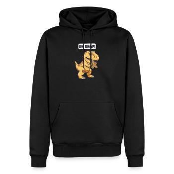 Snap de Noël dinosaure ! - Sweat à capuche Premium bio Homme - noir - Devant - Nico (187cm)
