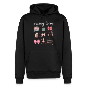 Sewing Room – Creative Sewing and Needlework - Men’s Premium Organic Hoodie - black - Front - Nico (187cm)