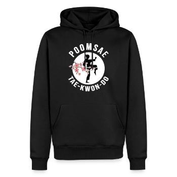 Taekwondo Poomsae Taekwondo-kup Ceinture Noire - Sweat à capuche Premium bio Homme - noir - Devant - Nico (187cm)