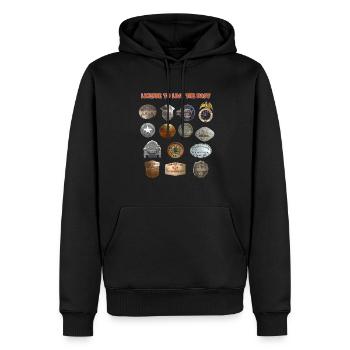 Lizenz, die Vergangenheit zu leben - Männer Premium Bio Hoodie - Schwarz - Vorne - Nico (187cm)