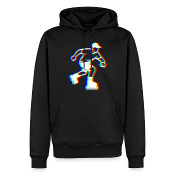 Glitch Skater – Coole Fahrt - Männer Premium Bio Hoodie - Schwarz - Vorne - Nico (187cm)