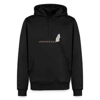 Joli bébé pingouin se dandinant dans la neige - Sweat à capuche Premium bio Homme - noir - Devant - Nico (187cm)