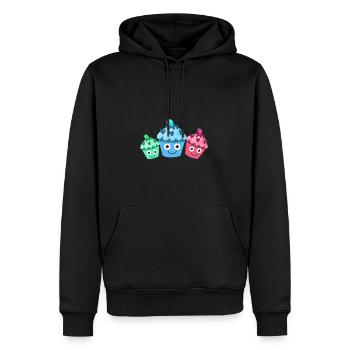 cupcakes,muffins,familie,kuchen,muffinfamilie - Männer Premium Bio Hoodie - Schwarz - Vorne - Nico (187cm)