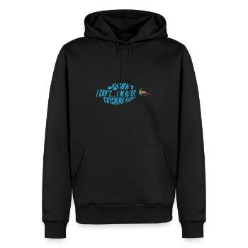 Das ironische Sprichwort Fliegenfischen - Männer Premium Bio Hoodie - Schwarz - Vorne - Nico (187cm)