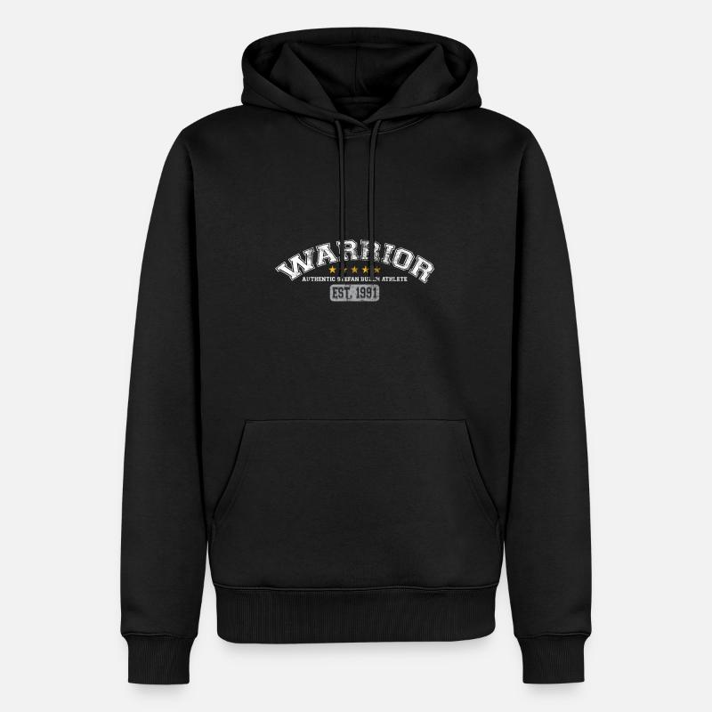 Stefan Buben Warrior - Männer Premium Bio Hoodie - Schwarz