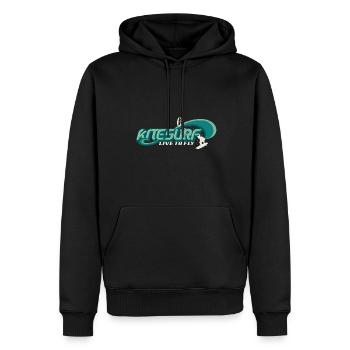 Kitesurfer Kitesurfing Waves Wind Water - Men’s Premium Organic Hoodie - black - Front - Nico (187cm)