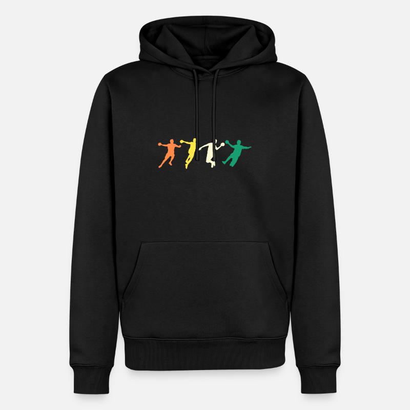 Handball Joueurs Evolution Handball - Sweat à capuche Premium bio Homme - noir