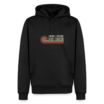 Spurensicherung - Kripo Polizei Kriminaltechnik - Männer Premium Bio Hoodie - Schwarz - Vorne - Nico (187cm)