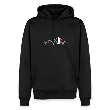 Franzosen Französisch Frankreich - Männer Premium Bio Hoodie - Schwarz - Vorne - Nico (187cm)