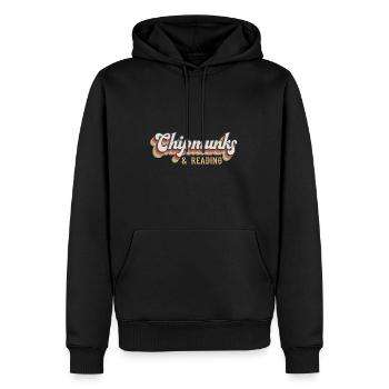 Écureuil de littérature Chipmunks et livres de - Sweat à capuche Premium bio Homme - noir - Devant - Nico (187cm)