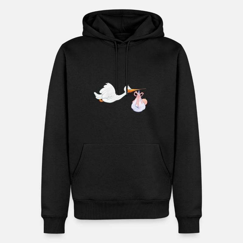 Un bébé arrive - Sweat à capuche Premium bio Homme - noir