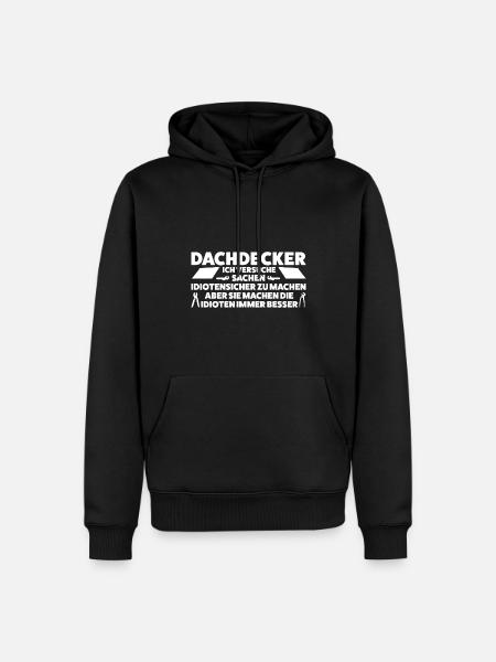 Dachdecker Beruf Dachdecken Geschenk - Männer Premium Bio Hoodie - Schwarz