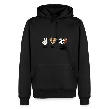 baller fussball baller Geschenk - Männer Premium Bio Hoodie - Schwarz - Vorne - Nico (187cm)