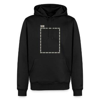 Sortez des sentiers battus - Sweat à capuche Premium bio Homme - noir - Devant - Nico (187cm)