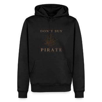 Bateau pirate - Sweat à capuche Premium bio Homme - noir - Devant - Nico (187cm)